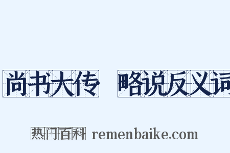 尚书大传·略说反义词是什么意思的图片